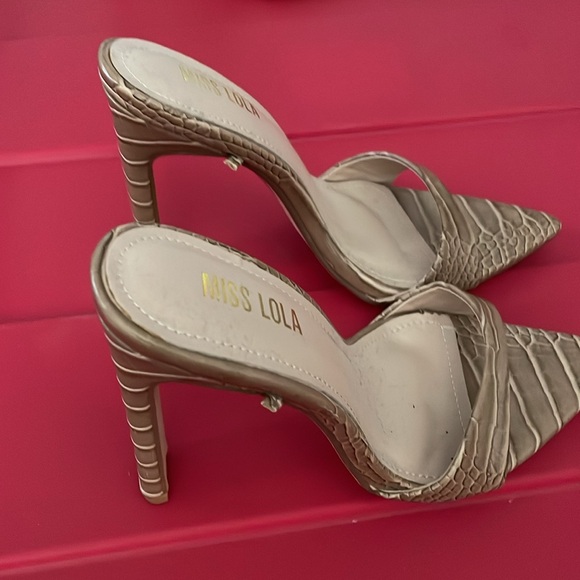 Lola shoetique tan croc heels - Picture 3 of 3